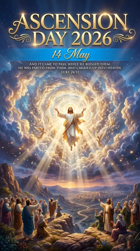 Ascension Day 2026 Inspirational Christian Post - Free Ascension Day 2026 Wishes Download