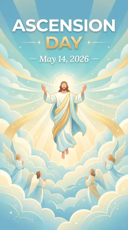 Ascension Day 2026 Vector Illustration - Free Ascension Day 2026 Wishes Download