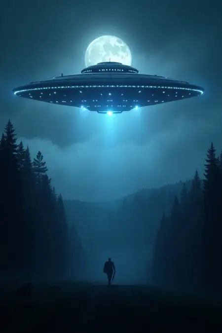 Astronaut And Ufo Themed Image - Free World Ufo Day 2025 Download