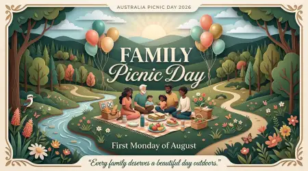 Australia Picnic Day 2026 Family Bonding Poster - Free Australia Picnic Day 2026 Download