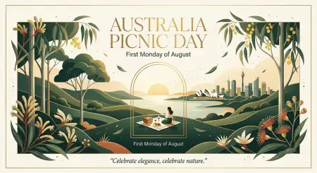 Australia Picnic Day 2026 Flat Vector Design - Free Australia Picnic Day 2026 Download