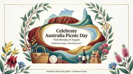 Australia Picnic Day 2026 Premium Celebration Design - Free Australia Picnic Day 2026 Download