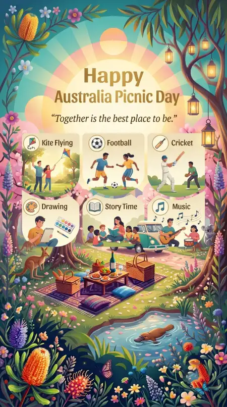 Australia Picnic Day 2026 Printable Graphics - Free Australia Picnic Day 2026 Download