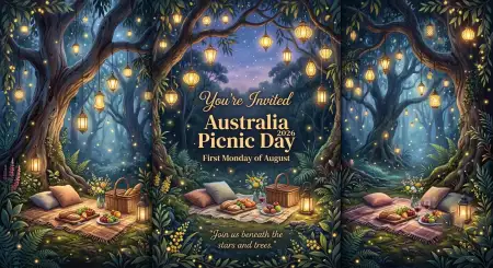 Australia Picnic Day 2026 Printable Invitation - Free Australia Picnic Day 2026 Download