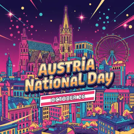 Austria National Day 2025 Poster Template For Canva - Free Austria National Day 2025 Download