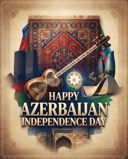 azerbaijan independence day 2026 creative poster design