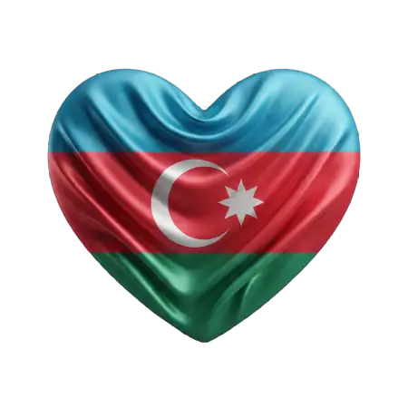 azerbaijan independence day 2026 flag heart png