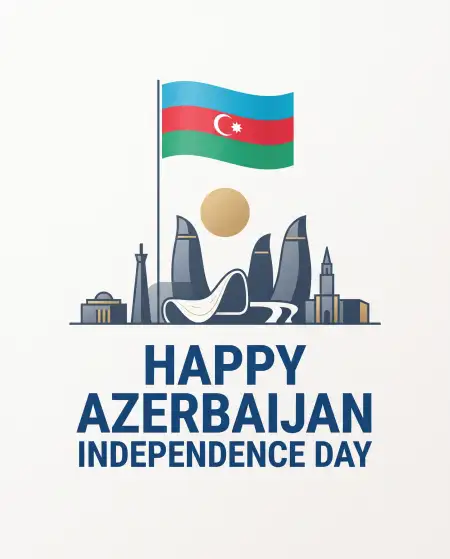 azerbaijan independence day 2026 minimalist social media post - Azerbaijan Independence Day 2026