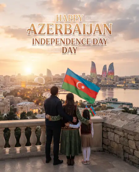 azerbaijan independence day 2026 portrait social media poster - Azerbaijan Independence Day 2026
