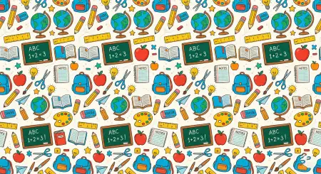 Free Back To School Background Seamless Pattern Background Image Download