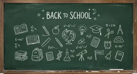 back to school chalkboard background