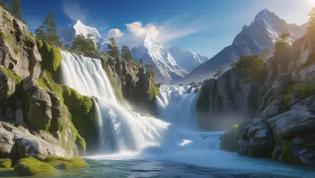 Bali Waterfall Background For Travel Posts - Free Waterfall Background Download