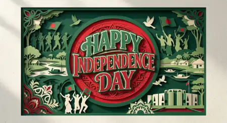 Bangladesh Independence Day 2026 Creative Typography - Free Happy Independence Day Of Bangladesh 2026 Download