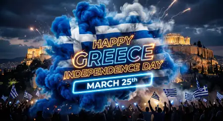 Banner Design Greece Independence Day - Free Happy Greece Independence Day 2026 Download