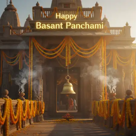basant panchami banner for temple