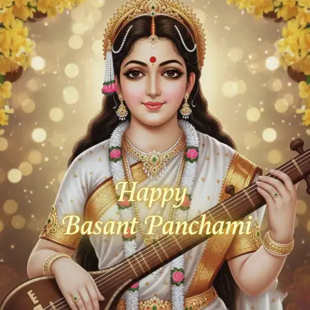 Basant Panchami Social Media Post Editable Image With Bold Center Text - Free Basant Panchami Social Media Post Download