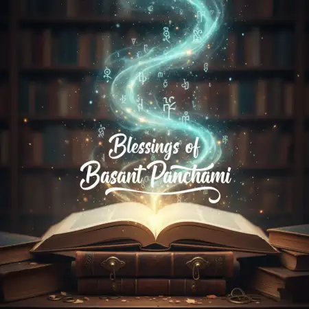 Basant Panchami Social Media Post For Instagram With Calligraphy Typography - Free Basant Panchami Social Media Post Download