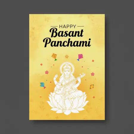 Basant Panchami Social Media Post Realistic Design - Free Basant Panchami Social Media Post Download