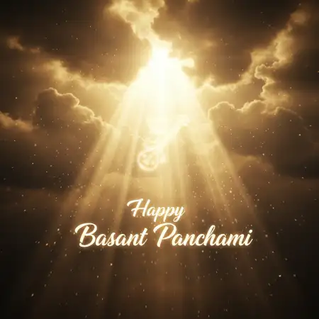 Free Basant Panchami Wishes Divine Quotes Background Download