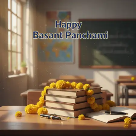 Free Basant Panchami Wishes For Teachers Background Download