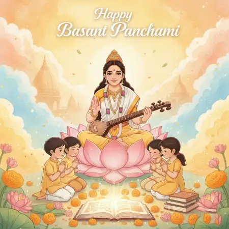Free Basant Panchami Wishes In Sanskrit Background Download