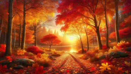 Beautiful Autumn Forest Background Wallpaper - Free Background Download