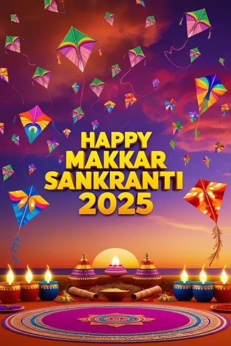 Beautiful Backgrounds For Happy Makar Sankranti 2025 Celebrations - Free Background Download