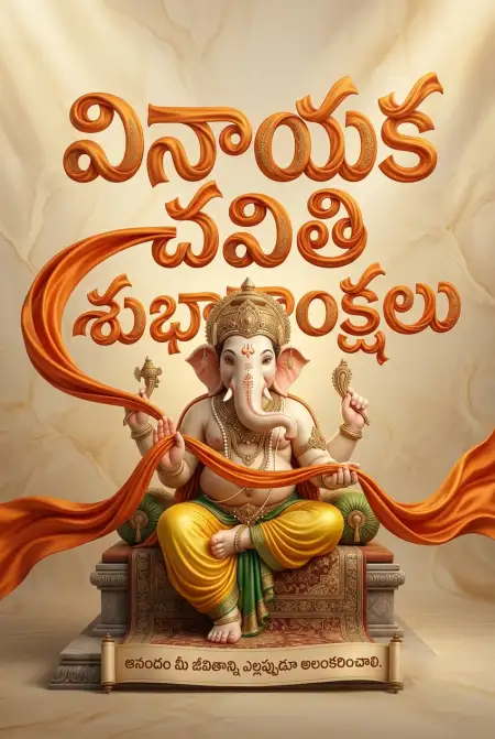 beautiful ganesh chaturthi wishes in telugu - Ganesh