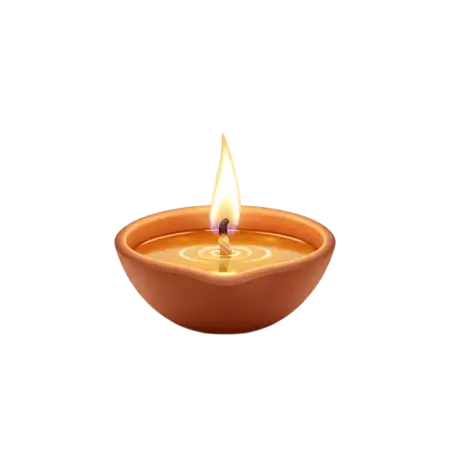 Beautiful Glowing Diya Png For Happy Diwali Wishes - Free Png Download