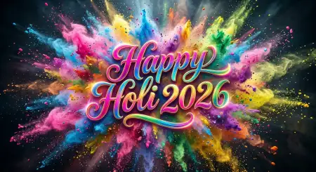 Free Beautiful Happy Holi Wishes 2026 Greeting Card Design Text Background Image Download