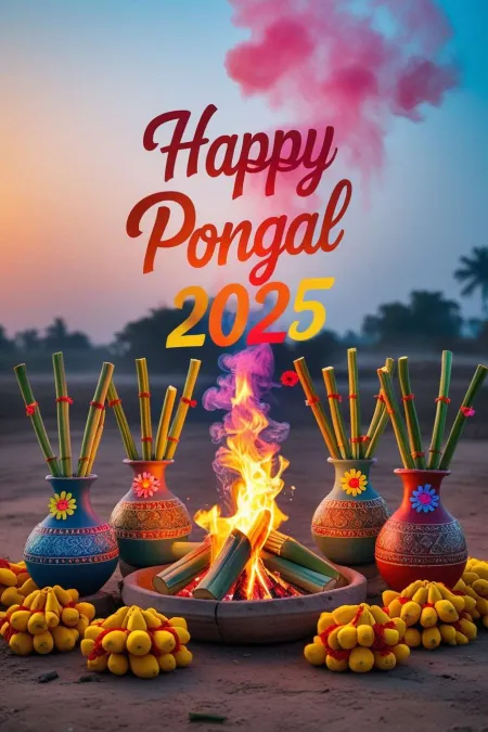 Beautiful Happy Pongal 2025 Pictures For Whatsapp Sharing - Free Happy Pongal 2025 Download