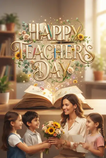 Free Beautiful Happy Teachers Day Greeting Cards For Social Media Image Download