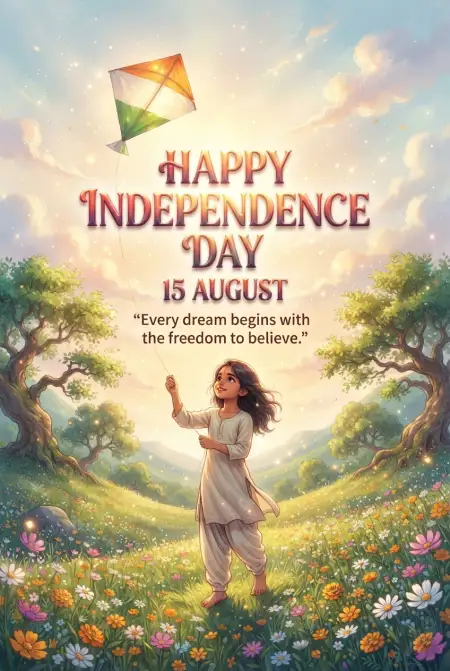Beautiful Independence Day Wishes 2026 - Free Indian Independence Day Wishes 2026 Download