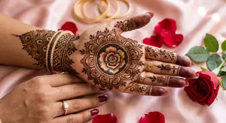 beautiful karwa chauth mehndi design 2026 - Karwa Chauth Mehndi Design 2026