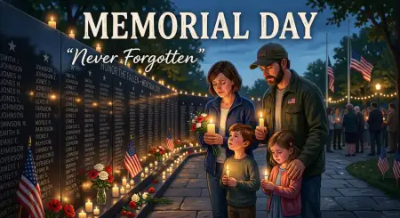 Free Beautiful Memorial Day Greeting Card Illustration 2026 Image Download