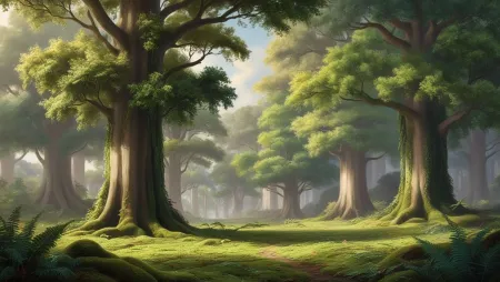 Beautiful Nature Background With Forest Landscape - Free Nature Background Download
