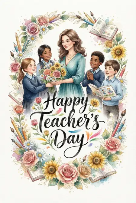 Free Beautiful Teachers Day Cards Images Image Download