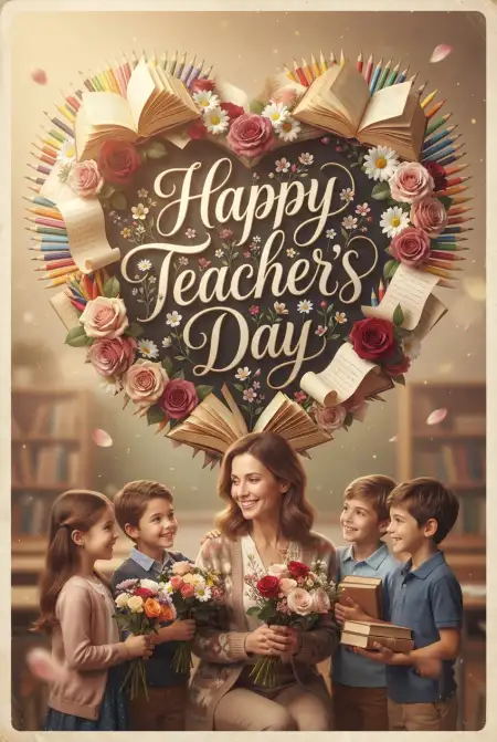 Free Beautiful Teachers Day Cards Image Download