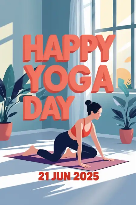 Beautiful Yoga Day Wishes Image In Png - Free Yoga Day Wishes Download