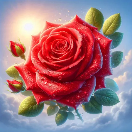 Beautifull Roaj Flower With Leaf And With Small Roj Flower - Free Flower Download