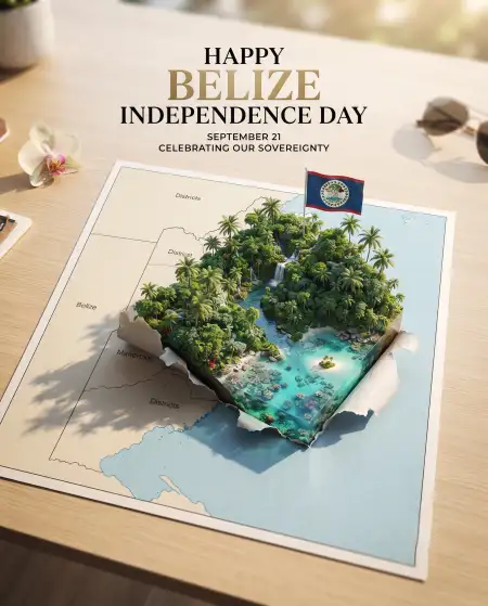 belize independence day 2026 invitation template - Template