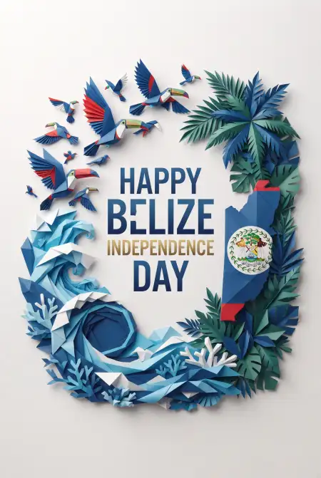 belize independence day badge design - Greek Independence Day Flyer Design