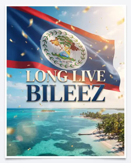 belize independence day belize flag poster 2026 - Belize Independence Day Poster Template