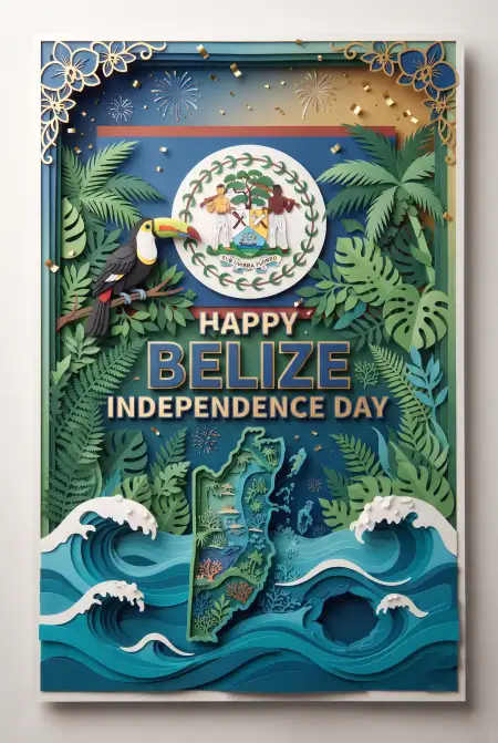 belize independence day card design - Greek Independence Day Flyer Design