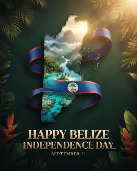 belize independence day creative poster