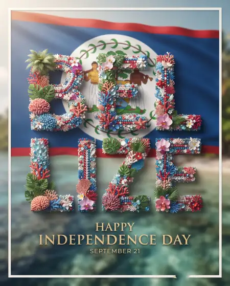 belize independence day flag frame design - Greek Independence Day Flyer Design