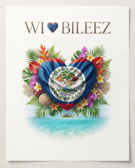 belize independence day flag greeting card
