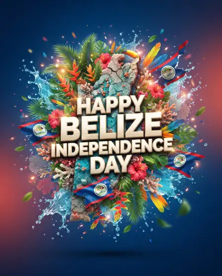 belize independence day text png