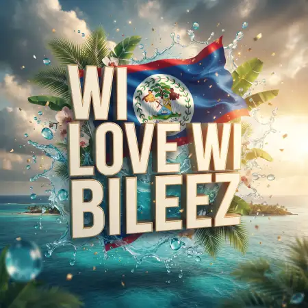 belize independence day typography design