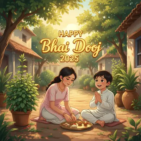 Best Happy Bhai Dooj 2025 Wishes For Family - Free Happy Bhai Dooj 2025 Wishes Download